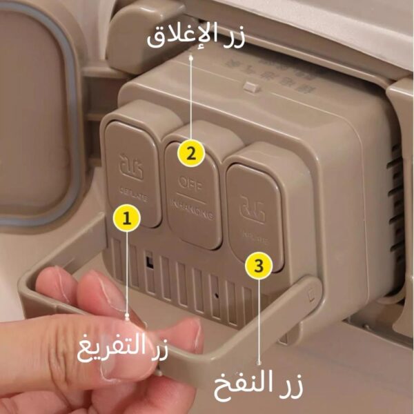 ⁦سرير هوائي بنفخ أوتوماتيكي كهربائي ومنفاخ داخلي ارتفاع 25⁩ - الصورة ⁦4⁩