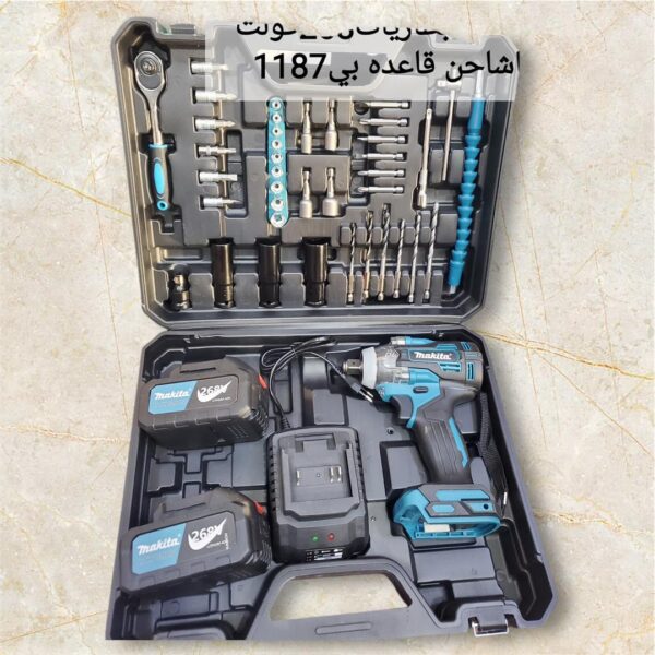 ⁦دريل متعدد الوظائف 3×1 من Makita – مع 40 قطعة – بطاريتين 268V⁩ - الصورة ⁦3⁩