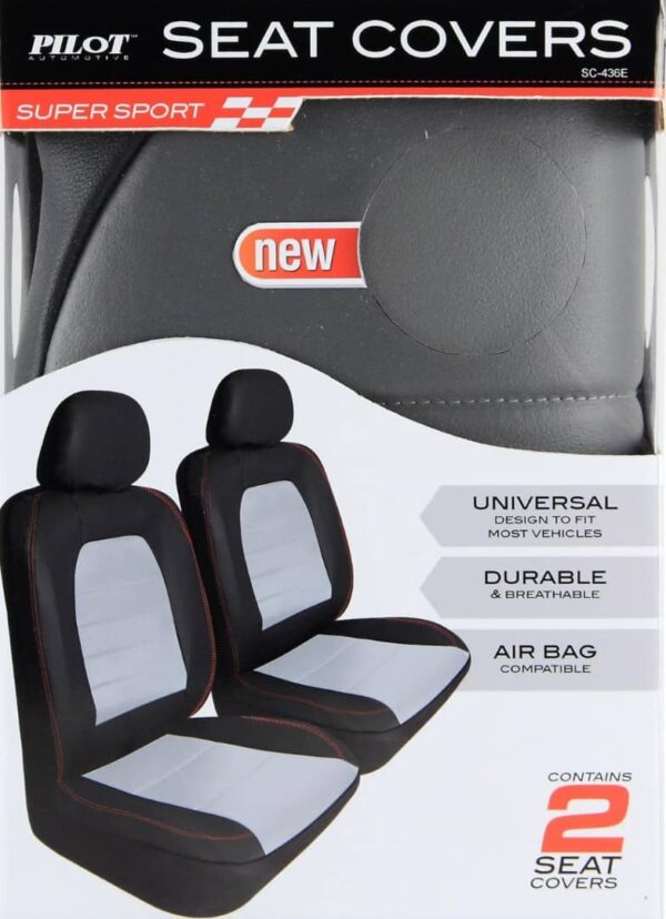 ⁦غطاء مقاعد Autocraft Faux Leather – الراحة والأناقة لسيارتك!🔴⁩ - الصورة ⁦2⁩