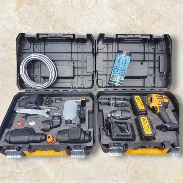 مجموعة دريل متعددة الوظائف من DeWalt – بطاريتين 268V