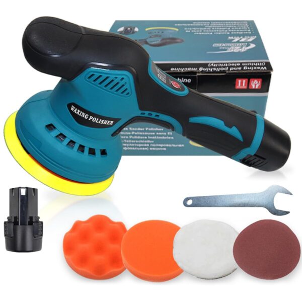 مسدس صنفرة وبسطة من Makita – بطاريتين 128V – مع 3 رؤوس متعددة