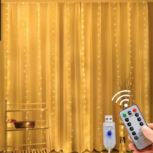 *شلال 10 خط بنضام جديد USB معا الريموت لتحكم بل اضائه عن بعد🥳🥳*