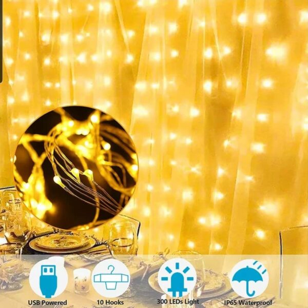 ⁦*شلال 10 خط بنضام جديد USB معا الريموت لتحكم بل اضائه عن بعد🥳🥳*⁩ - الصورة ⁦6⁩
