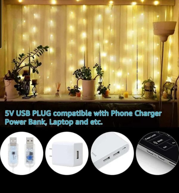 ⁦*شلال 10 خط بنضام جديد USB معا الريموت لتحكم بل اضائه عن بعد🥳🥳*⁩ - الصورة ⁦7⁩