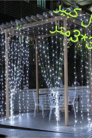 شلال زينة  فضي ابو 10 خطوط3*3 متر