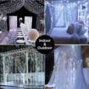 شلال زينة  فضي ابو 10 خطوط3*3 متر