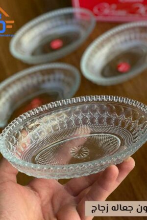 صحون جعاله زجاج كريستالي - 6 حبات