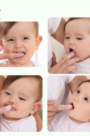 فرشاه اسنان  سيليكون للاطفال ناعمه اصبع