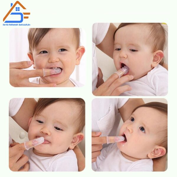 فرشاه اسنان  سيليكون للاطفال ناعمه اصبع