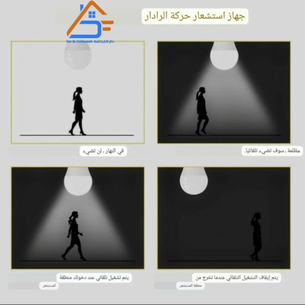⁦لمبه حساس بمستشعر حركه 7 وات⁩ - الصورة ⁦3⁩
