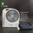 مروحة محمولة مع ضوء LED ، 6 في 1 ، تعمل بالطاقة الشمسية ،