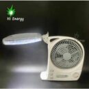 مروحة محمولة مع ضوء LED ، 6 في 1 ، تعمل بالطاقة الشمسية ،