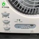 مروحة محمولة مع ضوء LED ، 6 في 1 ، تعمل بالطاقة الشمسية ،