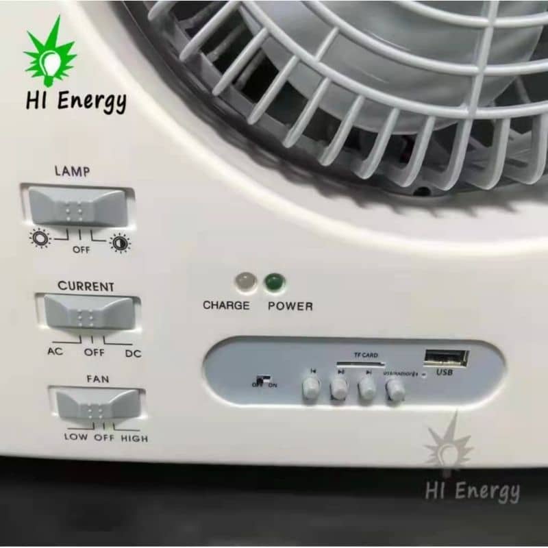 مروحة محمولة مع ضوء LED ، 6 في 1 ، تعمل بالطاقة الشمسية ، - الصورة 6
