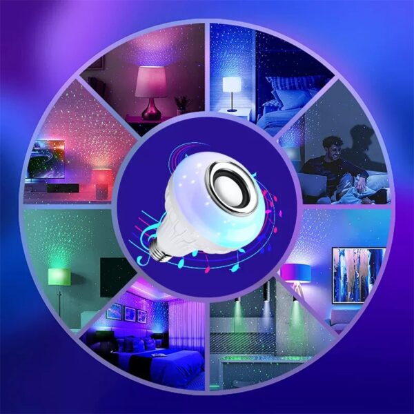 ⁦مصباح LED متعدد الألوان🔥 بمكبر الصوت⁩ - الصورة ⁦4⁩